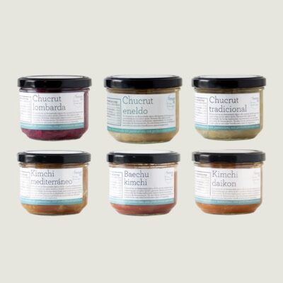 lote de vegetales fermentados variados de la empresa fermentart
